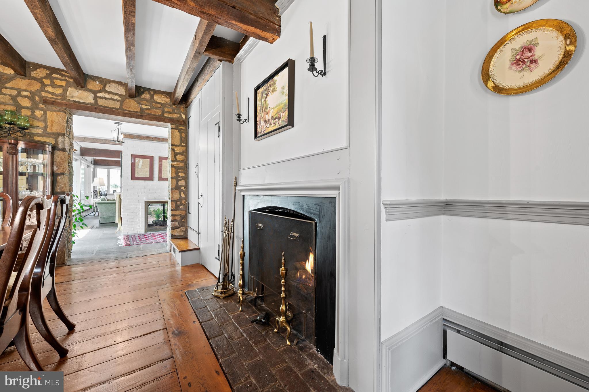 561 Upper Pike Creek Road Newark, DE 19711 - Photo 13 of 36 Dining Room Fireplace