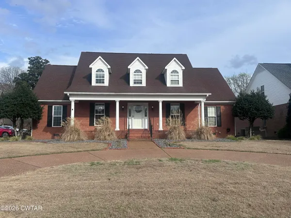 a front view of a building