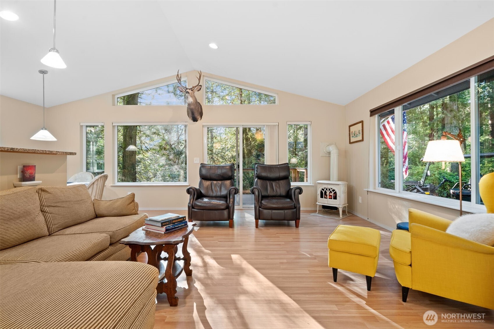 664 East Portage Road Shelton, WA 98584 - Photo 4 of 40 a living room with furniture and a large window