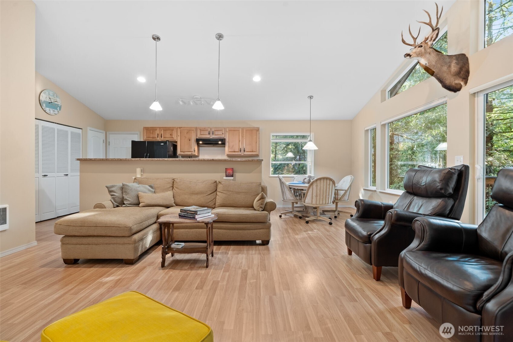 664 East Portage Road Shelton, WA 98584 - Photo 10 of 40 a living room with furniture and a large window