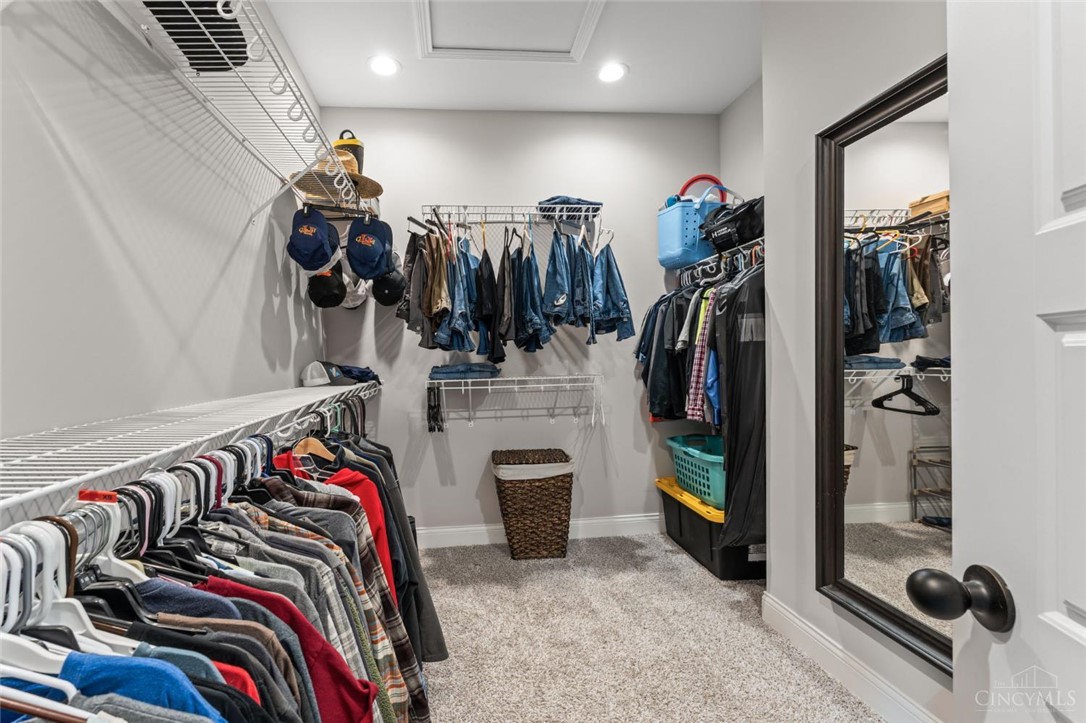 2425 Middleboro Road Clarksville, OH 45113 - Photo 65 of 91 This spacious walk-in closet offers extensive storage and organization for any wardrobe.