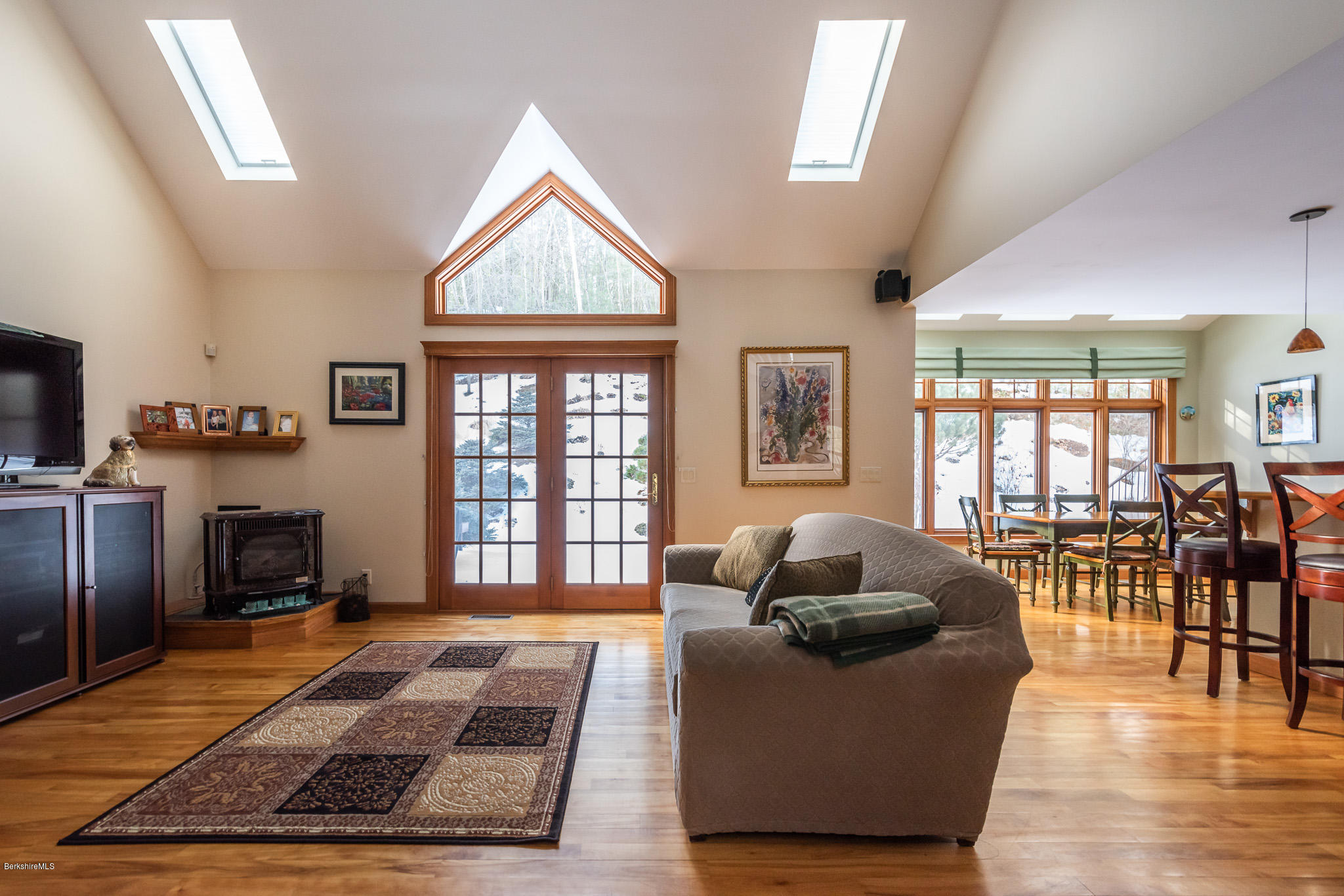 100 West Sheffield Road Great Barrington, MA 01230 - Photo 8 of 41 Living Room with Gas Stove