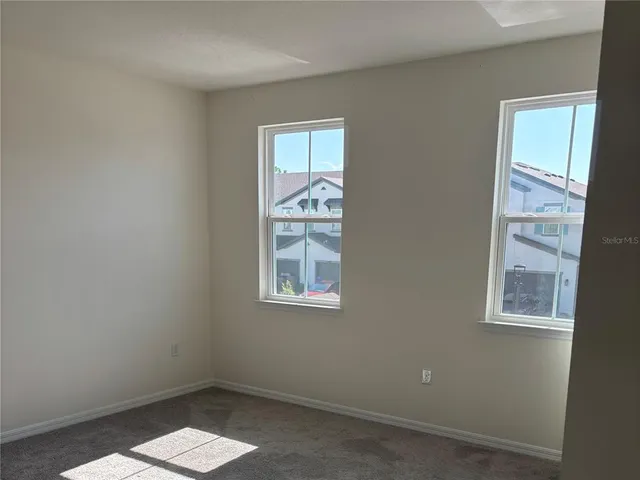an empty room with a window