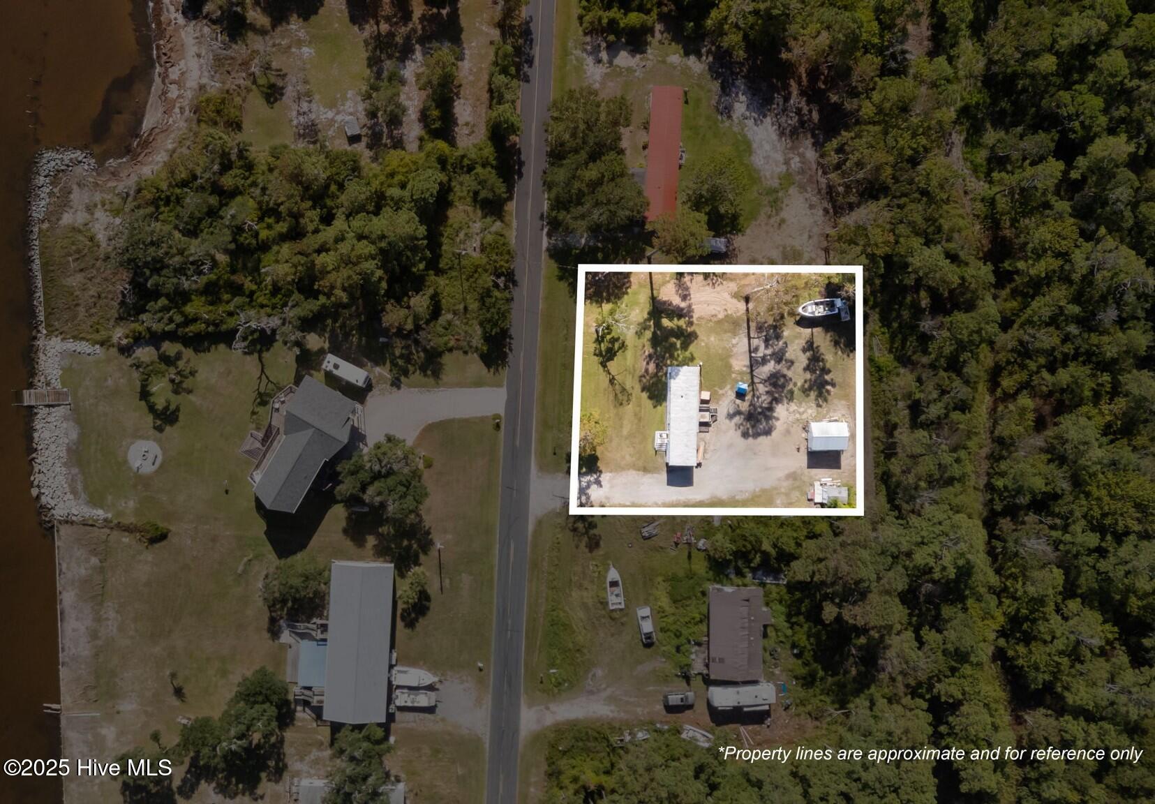 424 Lola Road Cedar Island, NC 28520 - Photo 2 of 8 Approximate Property Lines