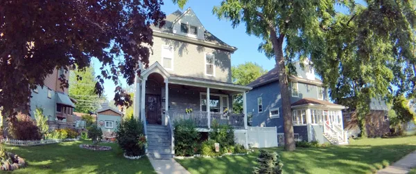 front view of house with a garden