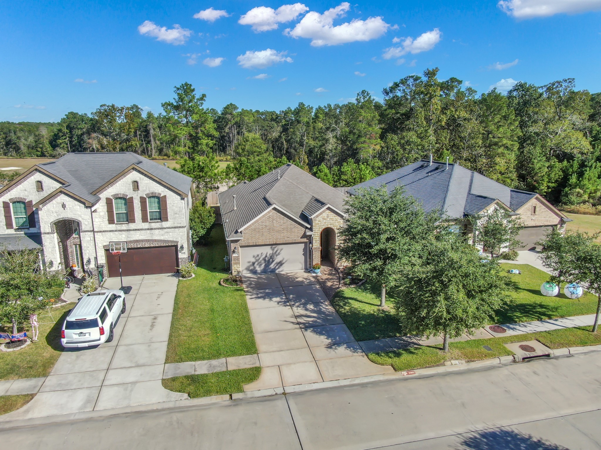 31851 Chapel Rock Lane Spring, TX 77386 - Photo 40 of 50 a aerial view of a house with a garden