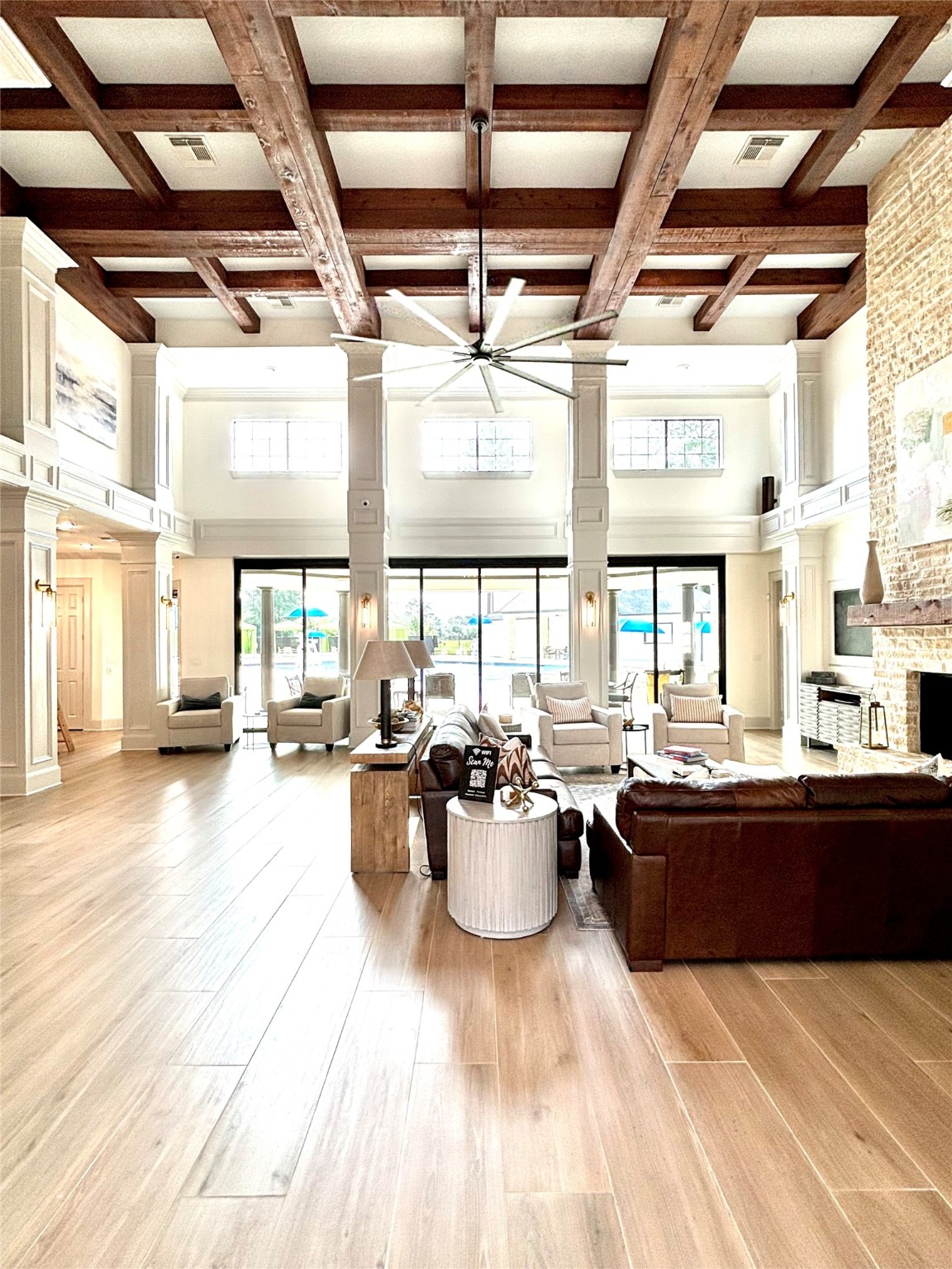 31851 Chapel Rock Lane Spring, TX 77386 - Photo 47 of 50 a living room with large windows and furniture