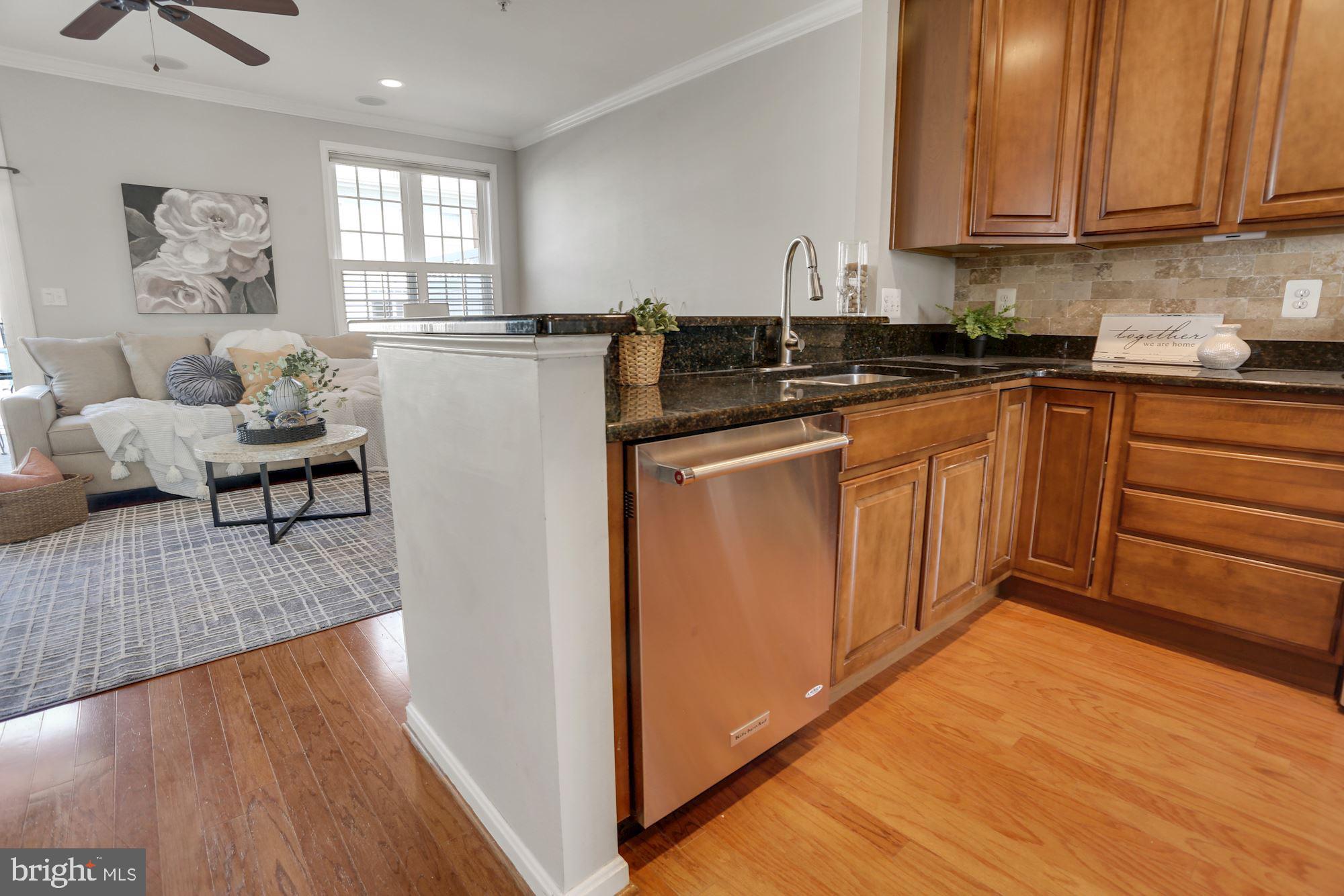 1334 Decatur Street Baltimore, MD 21230 - Photo 15 of 83 Breakfast Bar Overlooks Living Room