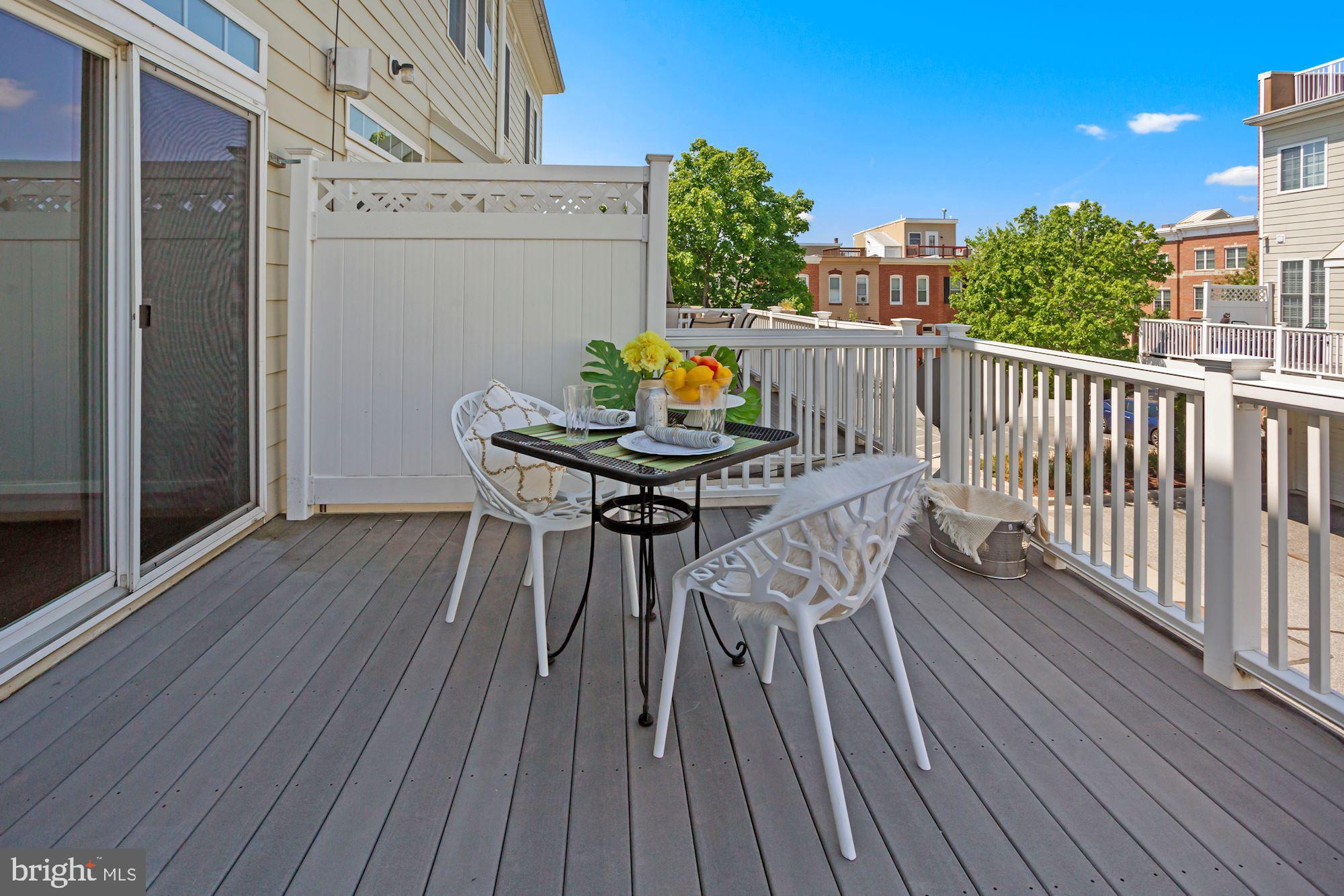 1334 Decatur Street Baltimore, MD 21230 - Photo 23 of 83 Trex Deck between the Two Lattice Privacy Fences