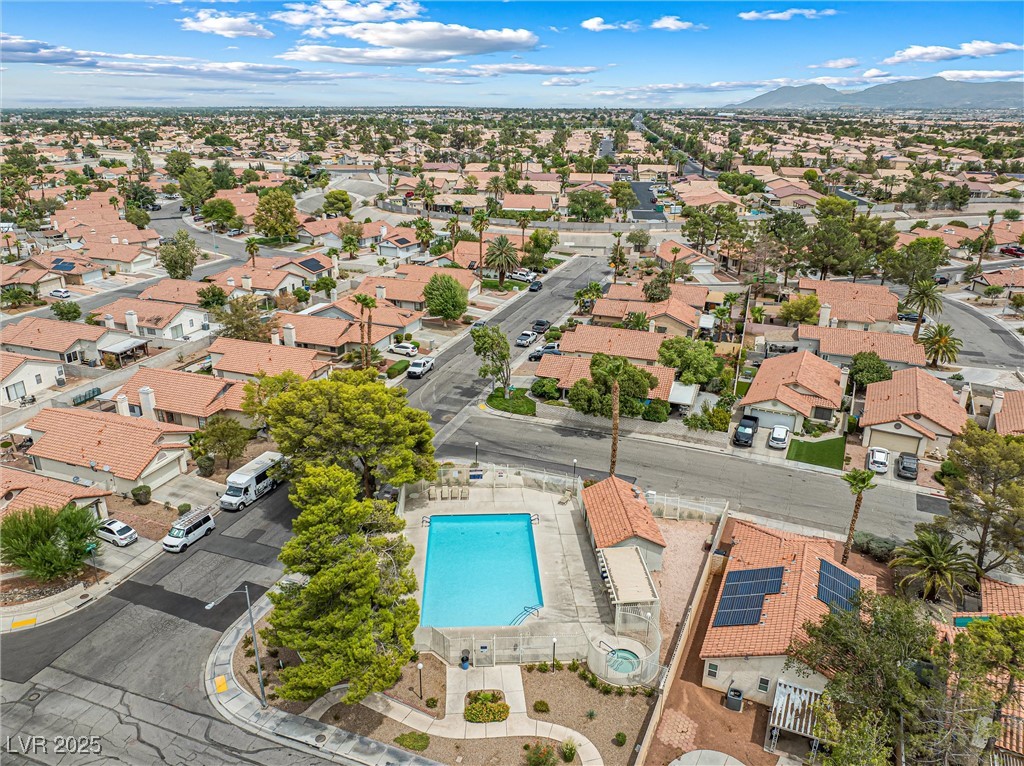 8878 Haviland Road Las Vegas, NV 89123 - Photo 56 of 58 Aerial perspective of suburban area with a pool area