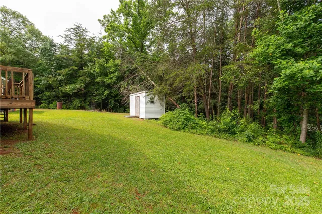 a view of a balcony with a door