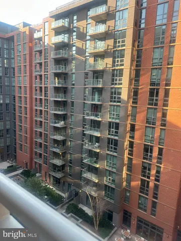 an empty room with wooden door