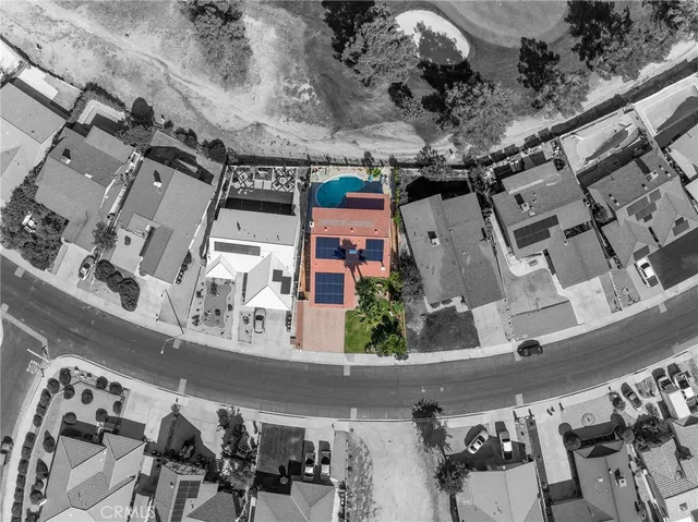 a front view of a building with outdoor space