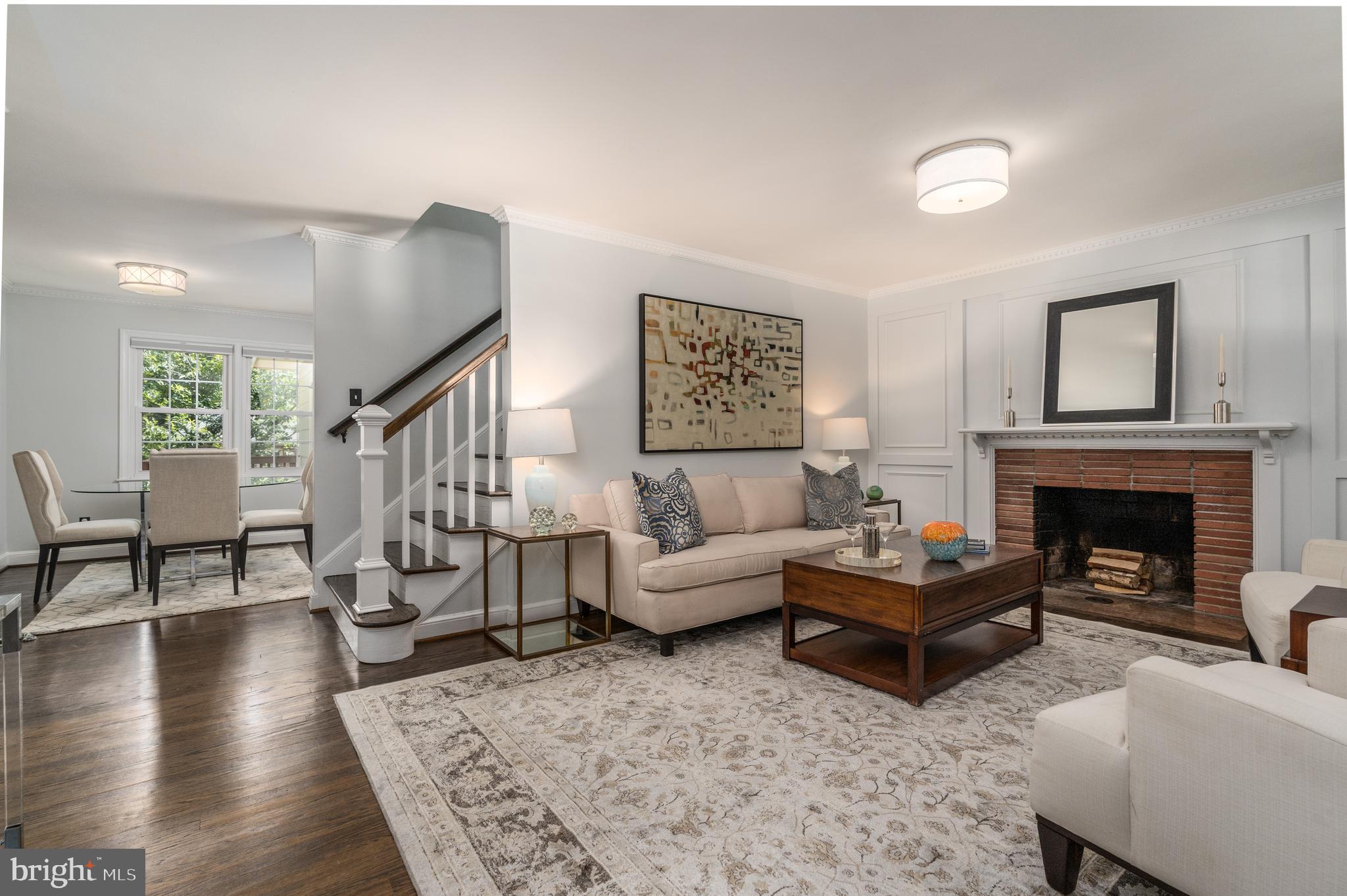 603 Russell Road Alexandria, VA 22301 - Photo 4 of 58 Living room open to formal dining room