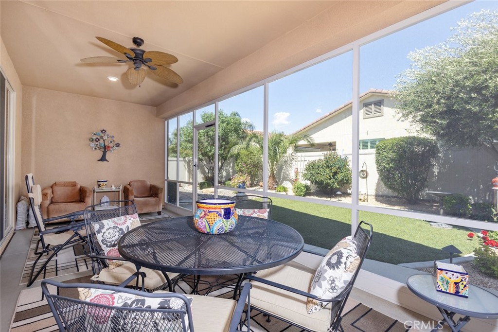 1370 Corte Alamonte Hemet, CA 92545 - Photo 24 of 62 a view of a dining room with furniture window and outside view