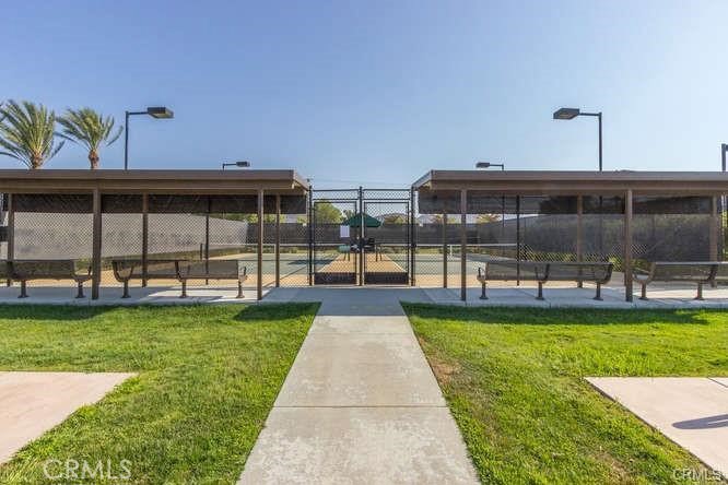 1370 Corte Alamonte Hemet, CA 92545 - Photo 60 of 62 a view of a swimming pool with a patio and a garden