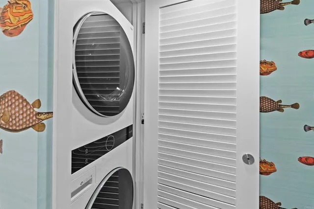 a close up of a washer and dryer