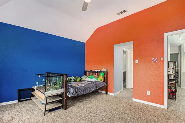 a room with furniture and a table