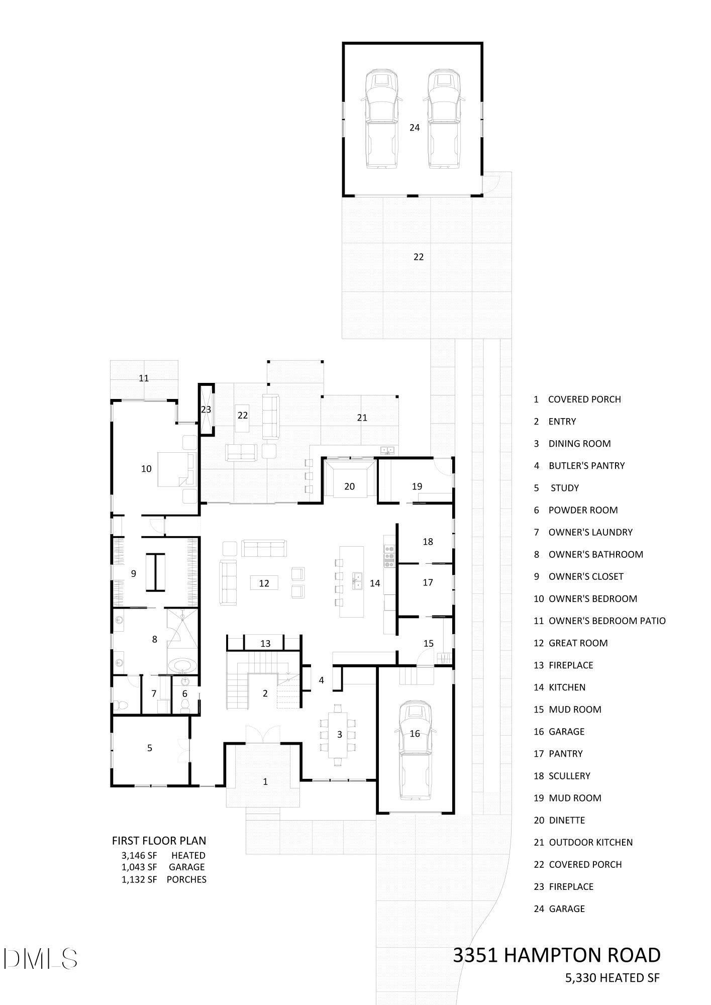 3351 Hampton Road Raleigh, NC 27607 - Photo 14 of 16 zz-3351_hamptons_firstfloor_v1