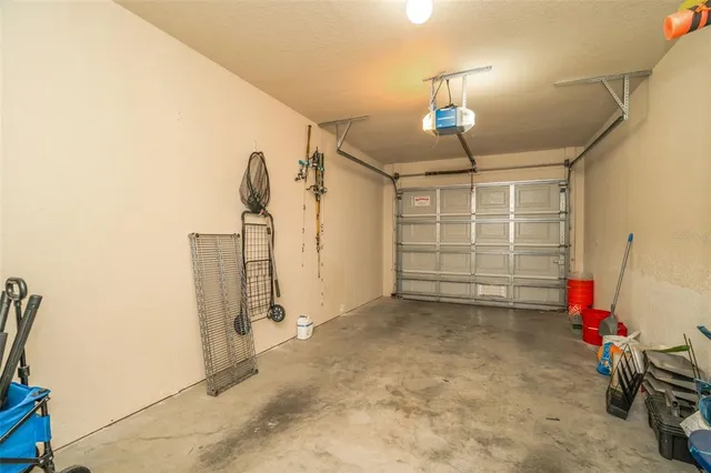 a view of a garage