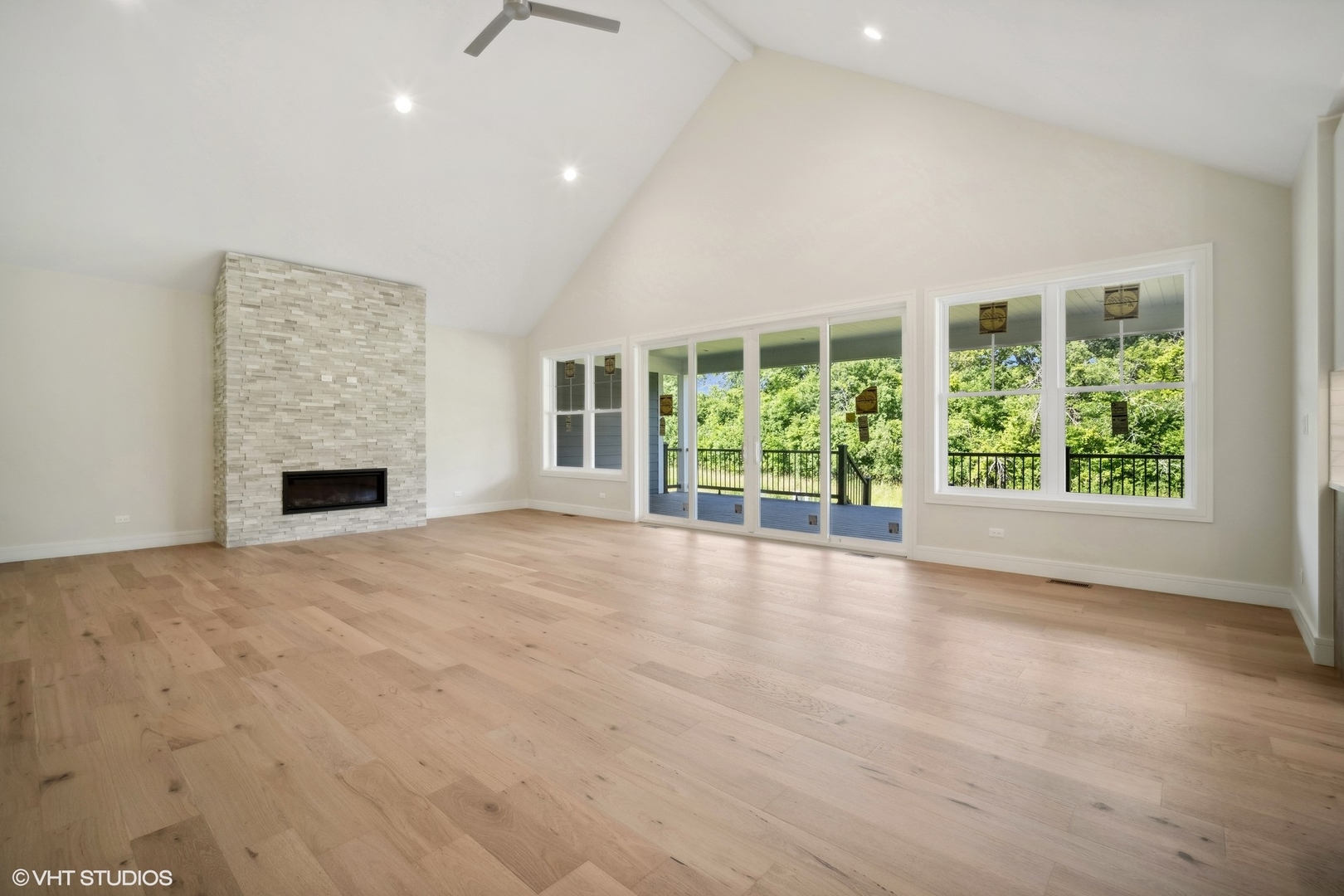 1223 Noble Drive Des Plaines, IL 60018 - Photo 17 of 52 a view of an empty room with a window and a fireplace