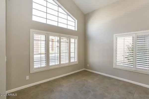an empty room with a window