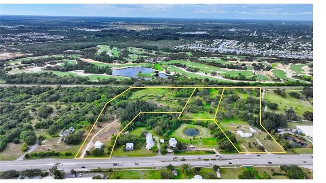 an aerial view of multiple house