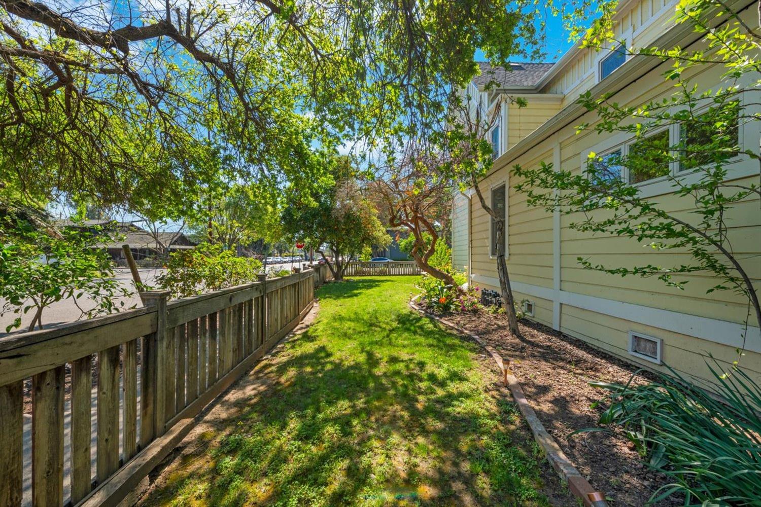 1121 4th Street Davis, CA 95616 - Photo 33 of 40 a view of a garden with wooden stairs