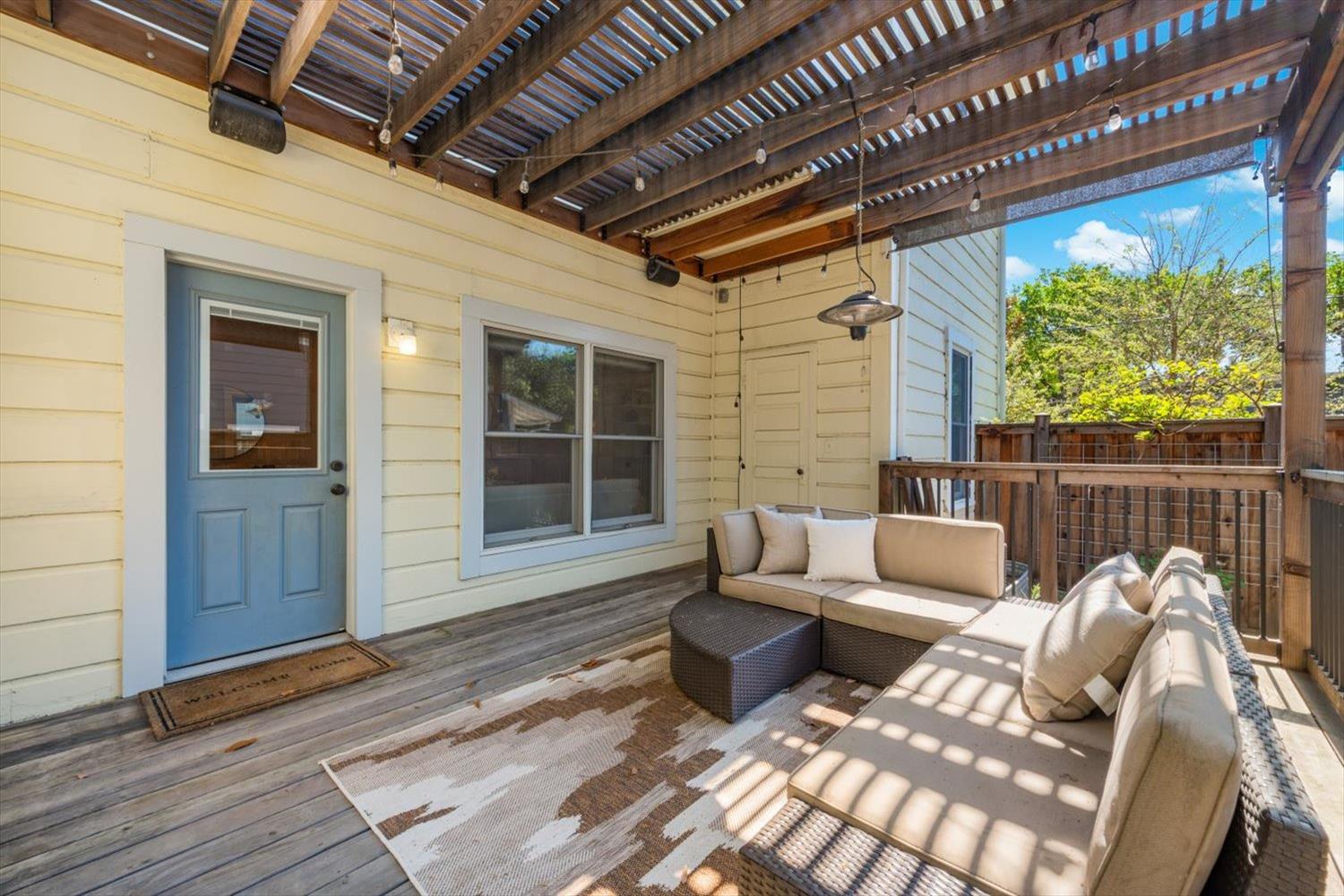 1121 4th Street Davis, CA 95616 - Photo 38 of 40 a outdoor living space with furniture and a rug