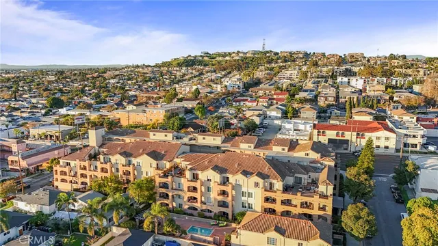 an aerial view of multiple house
