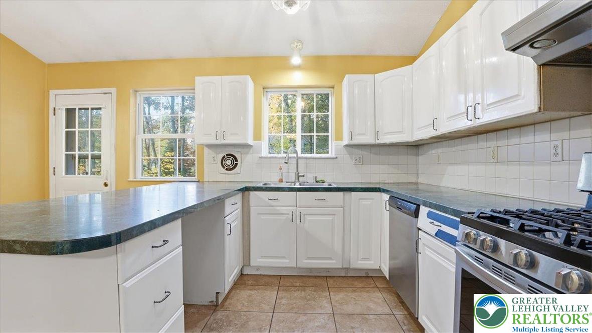 349 Bumble Bee Pass Cresco, PA 18326 - Photo 24 of 92 a kitchen with stainless steel appliances granite countertop a sink stove and cabinets