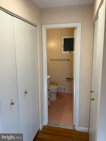 a view of bathroom with a toilet