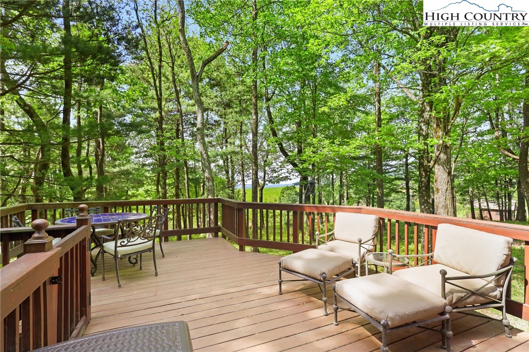 151 Cascade Drive Purlear, NC 28665 - Photo 6 of 46 a view of a patio with two chairs and a table