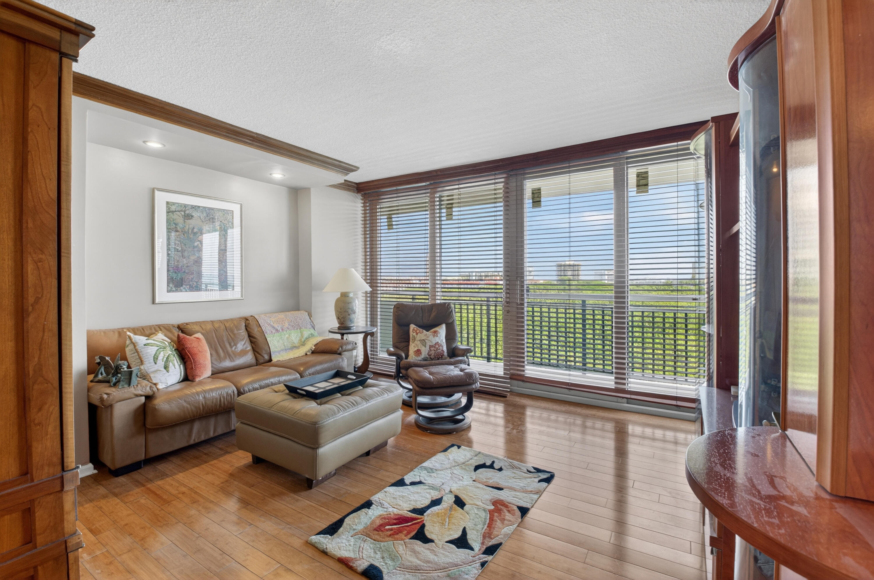1180 South Ocean Boulevard, Unit 5C Boca Raton, FL 33432 - Photo 36 of 43 a living room with furniture and a large window