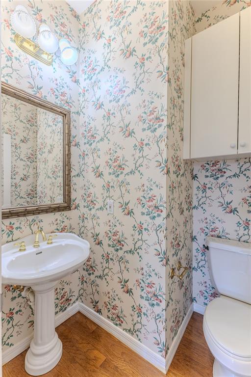 7512 Oak Tree Lane Spring Hill, FL 34607 - Photo 72 of 89 a bathroom with a sink a toilet and mirror