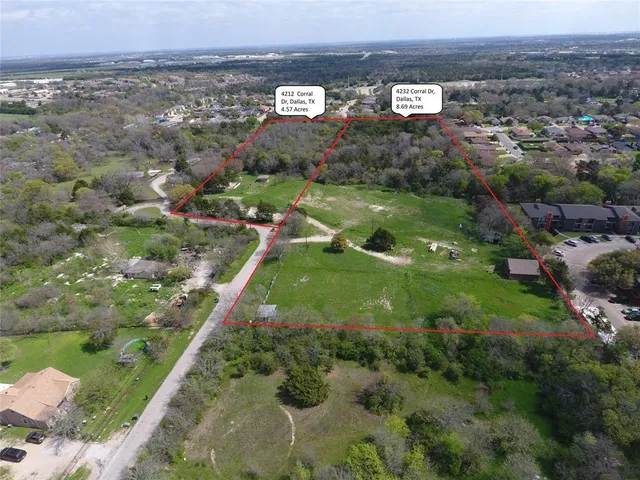 an aerial view of multiple house