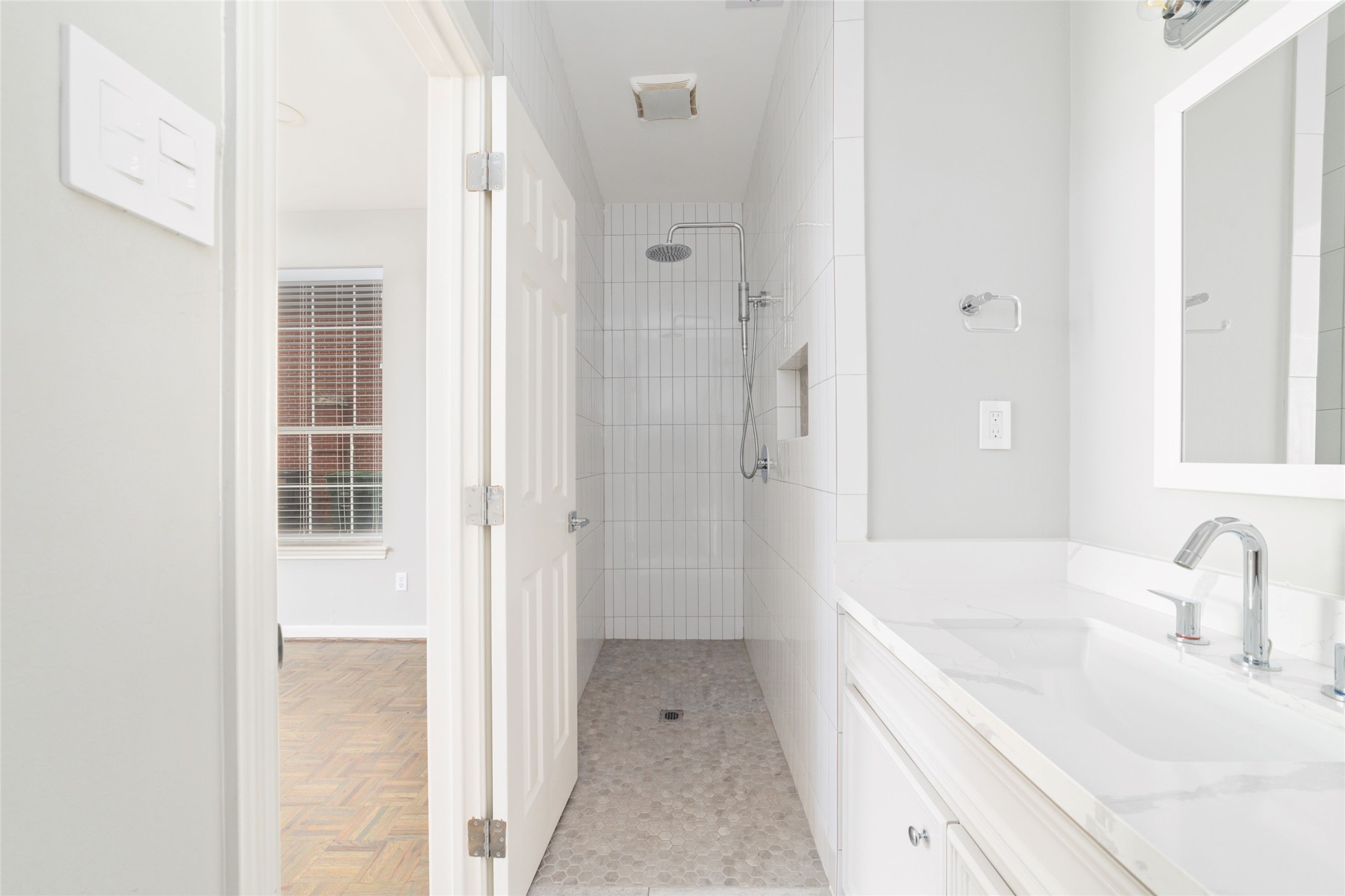 1516 Park Street, Unit B Houston, TX 77019 - Photo 13 of 20 a bathroom with a sink and a shower