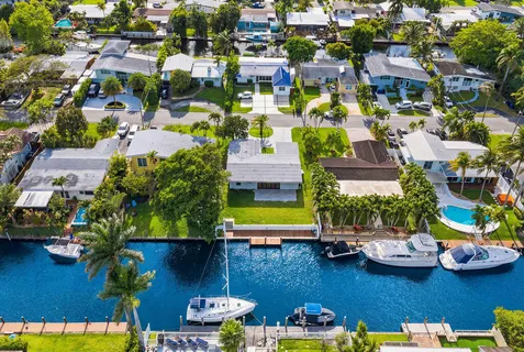 an aerial view of multiple house