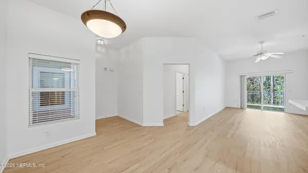 a view of livingroom with furniture and wooden floor
