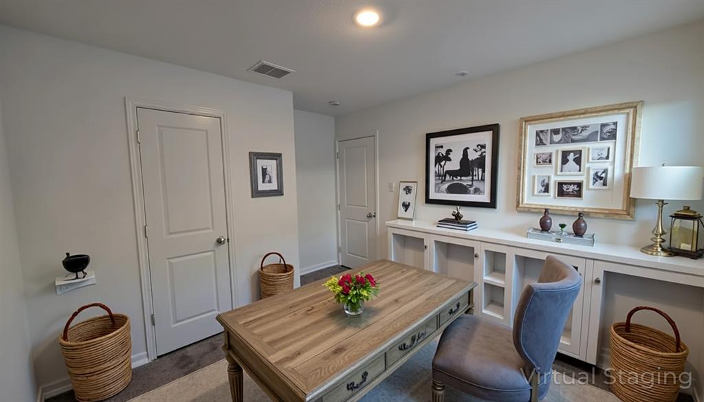 6087 Determine Lane Forney, TX 75126 - Photo 6 of 14 Dining area with an office area and dark colored carpet