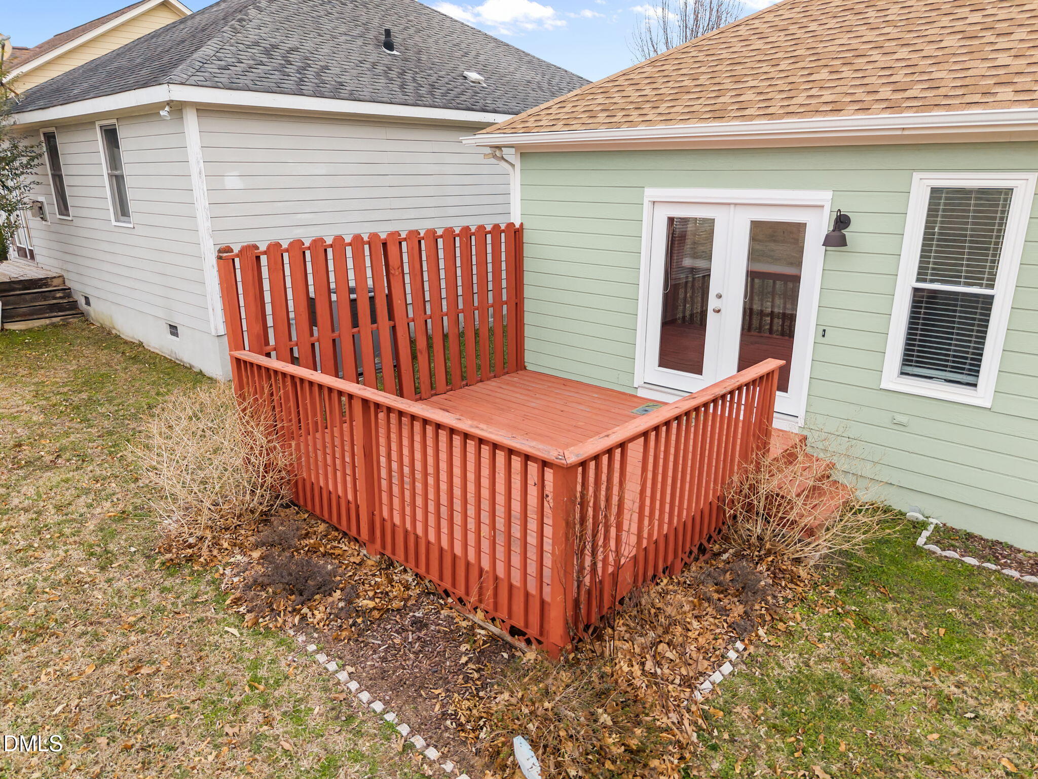 1953 Castle Pines Drive Raleigh, NC 27604 - Photo 34 of 47 a view of a backyard with wooden fence