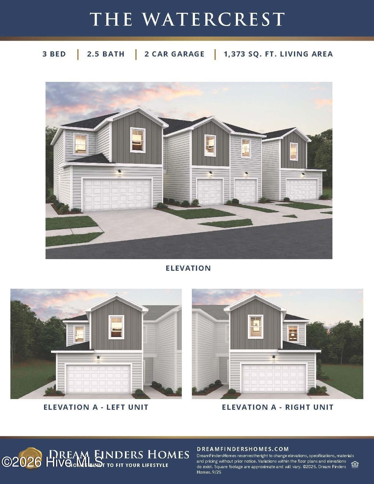 243 Senna Drive Holly Ridge, NC 28445 - Photo 2 of 23 Watercrest - Brochure 2 CAR GARAGE JPEG_