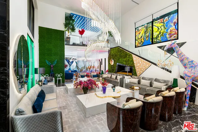 a outdoor living space with furniture