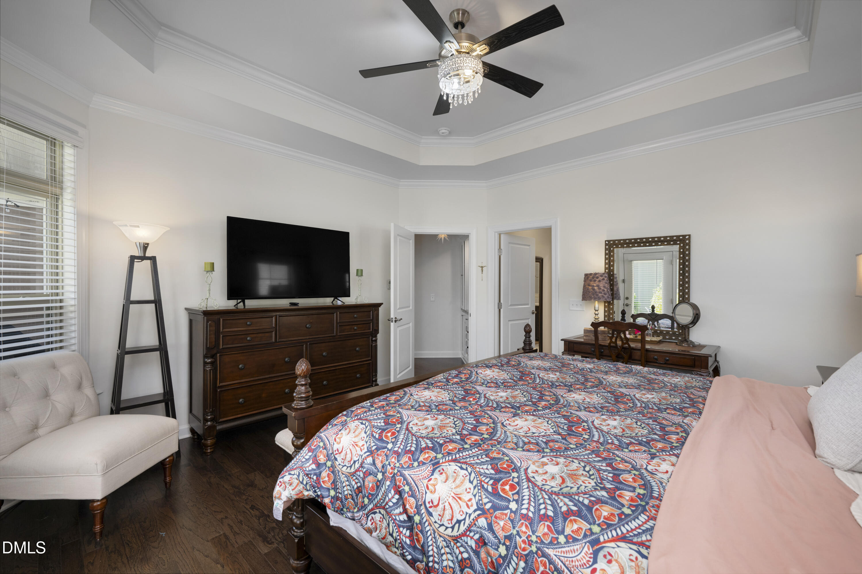 1345 Provision Place Wake Forest, NC 27587 - Photo 29 of 72 a bedroom with a bed and a flat screen tv