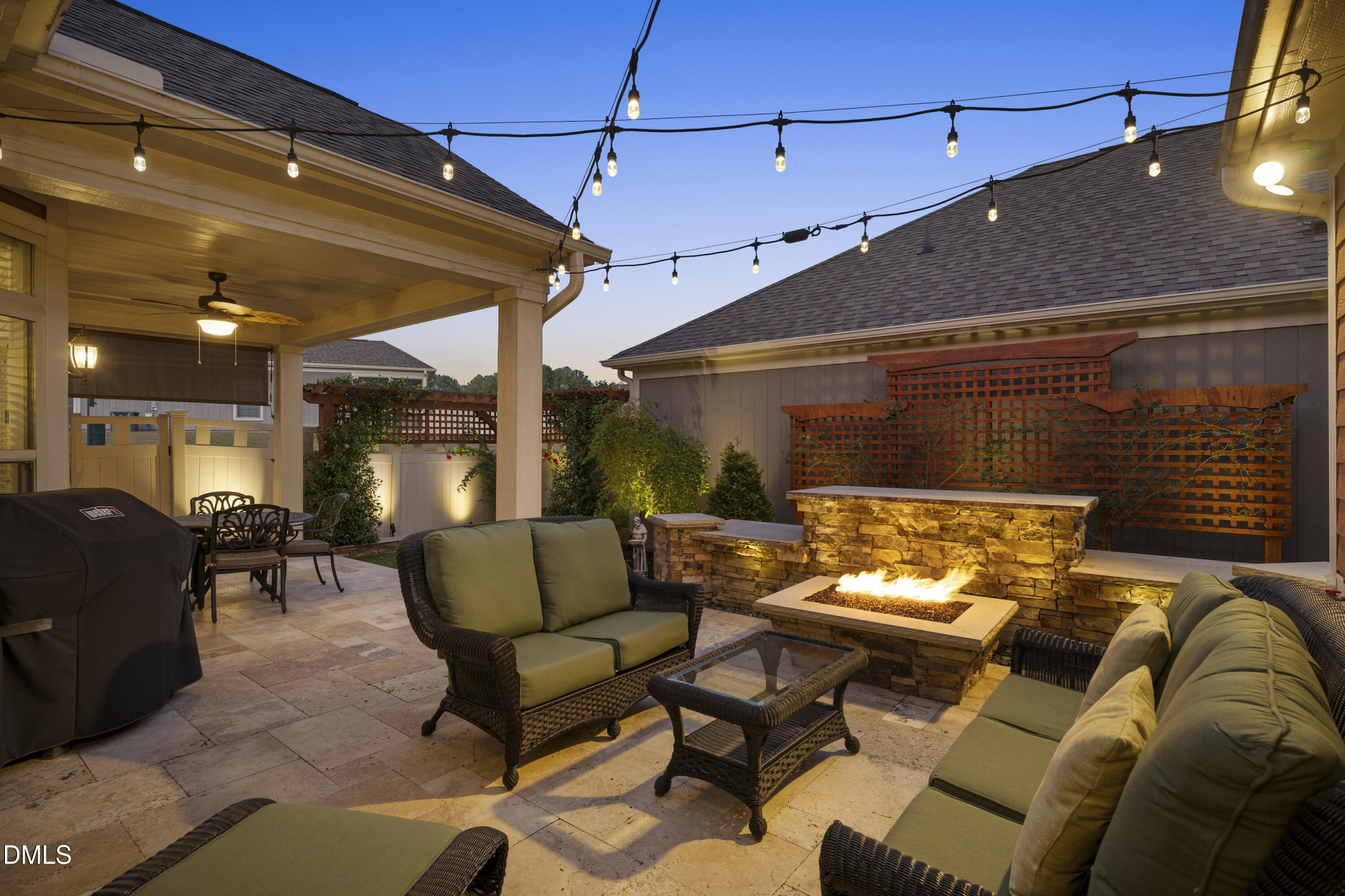 1345 Provision Place Wake Forest, NC 27587 - Photo 49 of 72 a outdoor living space with furniture and a fireplace