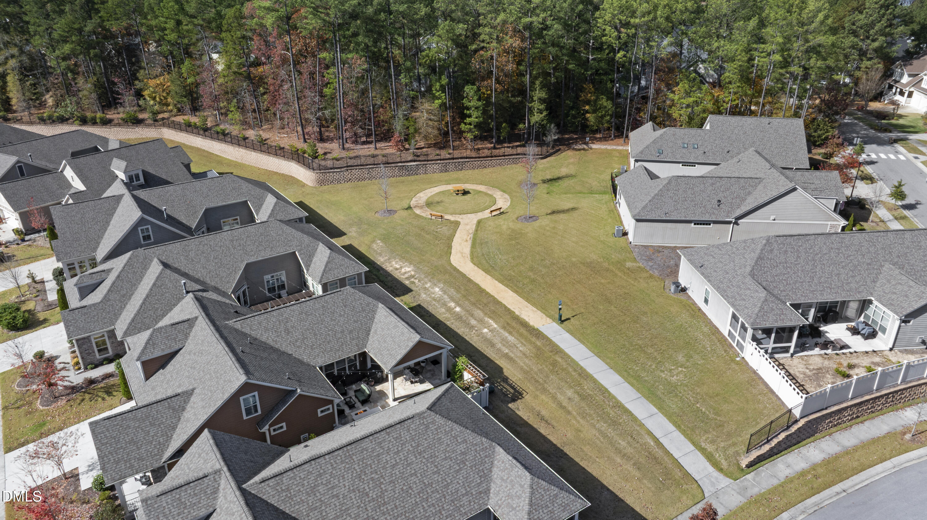 1345 Provision Place Wake Forest, NC 27587 - Photo 61 of 72 an aerial view of a house with swimming pool and outdoor seating