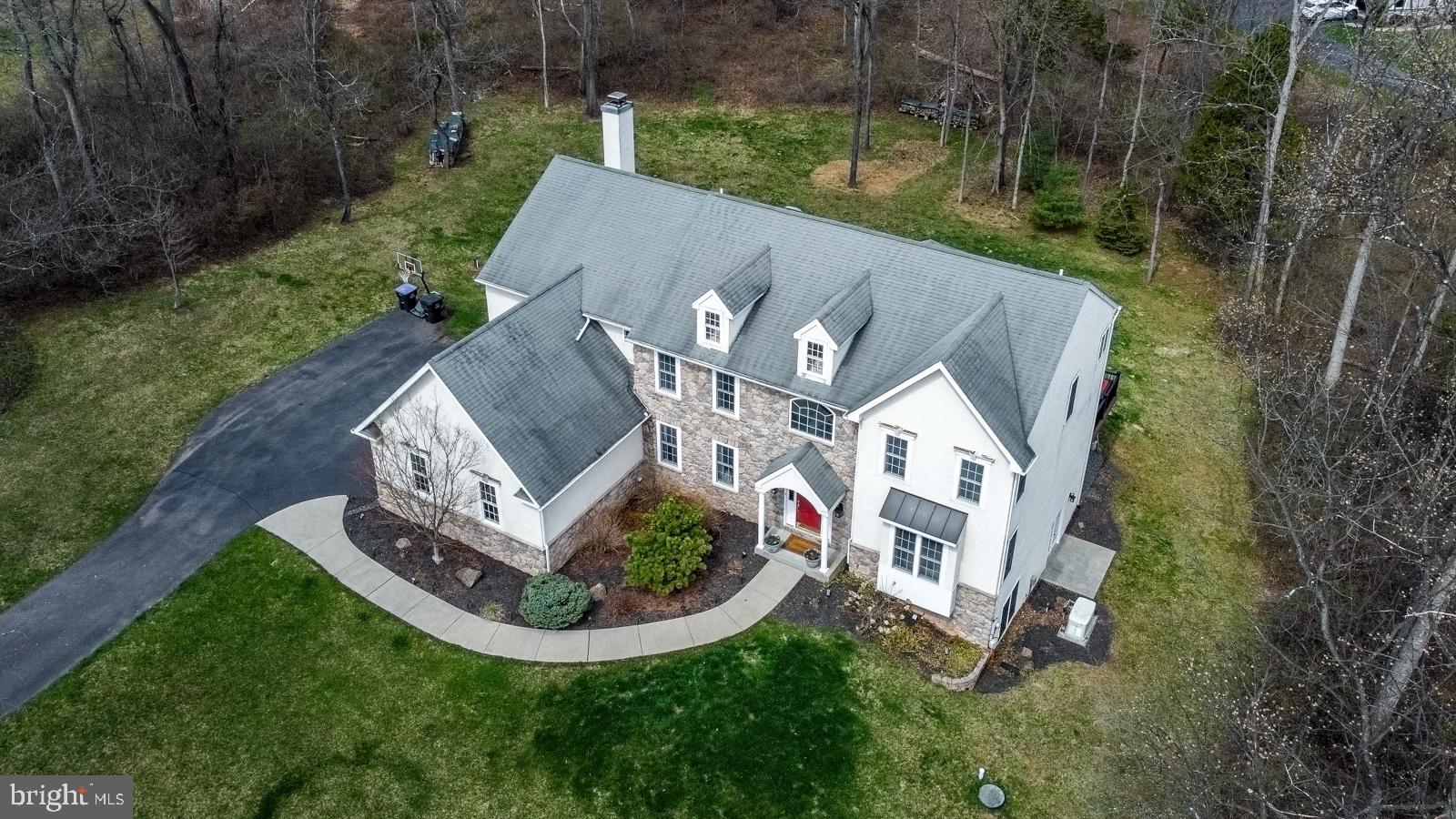 13 Maack Road Pottstown, PA 19465 - Photo 60 of 65 Drone shot - nestled in nature's embrace.