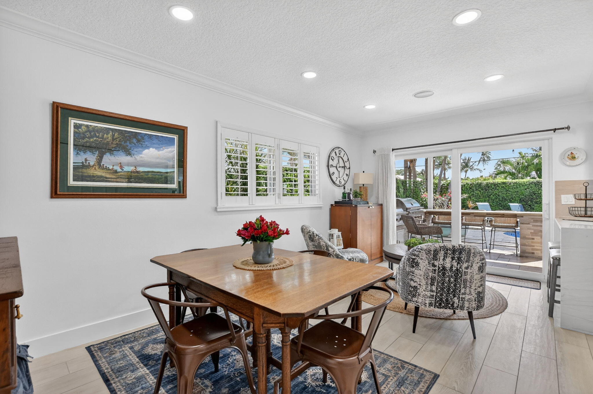 1388 Walnut Terrace Boca Raton, FL 33486 - Photo 25 of 74 a view of a dining room with furniture window and outside view