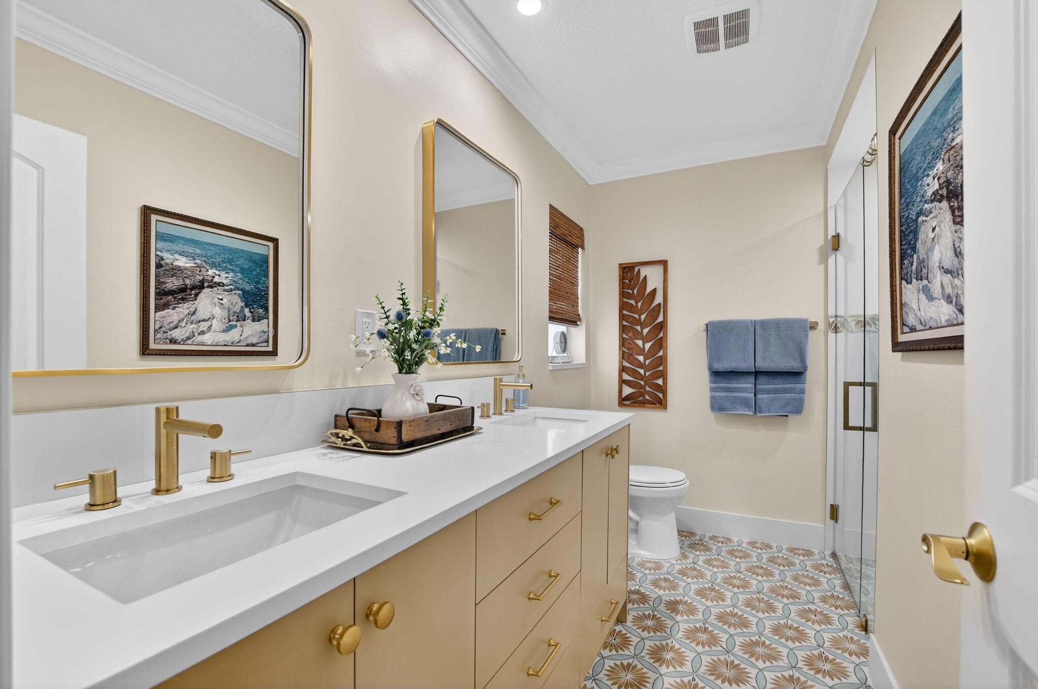 1388 Walnut Terrace Boca Raton, FL 33486 - Photo 31 of 74 a bathroom with a sink a toilet and shower