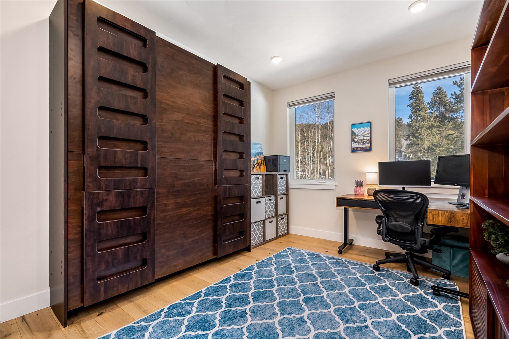 23 Clearwater Way, Unit 102 Keystone, CO 80435 - Photo 23 of 47 3rd Bedroom currently set up as an office with Bunk Bed Murphy Bed